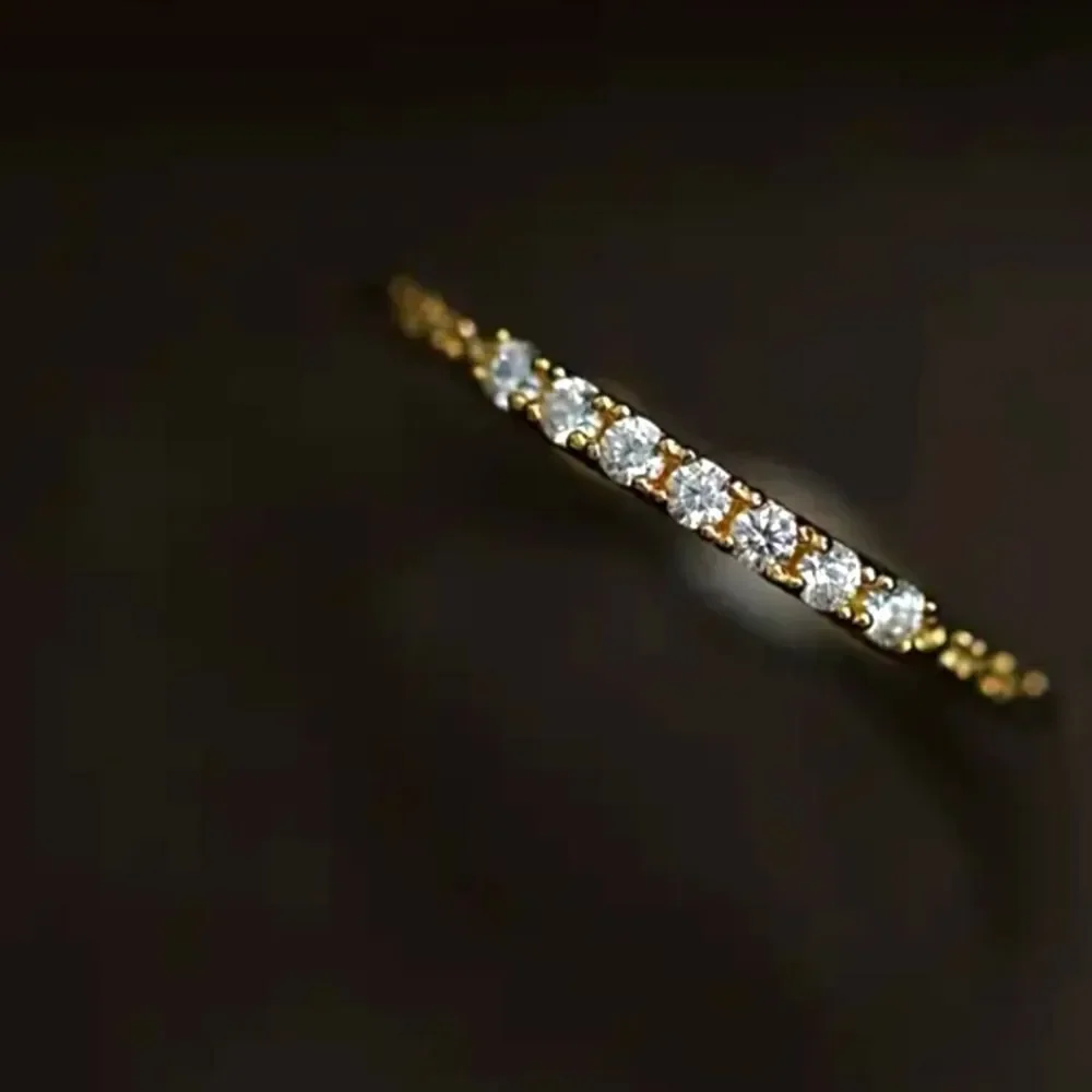 925 diamond simplicity ring sz 6